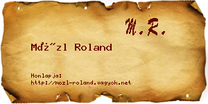 Mözl Roland névjegykártya